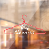 Kleiderbügel Trocknerreiniger Geschäfts-Promo-Tür Fensteraufkleber (Blatt 2)