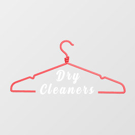 Kleiderbügel Trocknerreiniger Geschäfts-Promo-Tür Fensteraufkleber