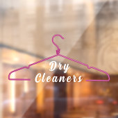 Kleiderbügel Trocknerreiniger Geschäfts-Promo-Tür Fensteraufkleber (Blatt 2)