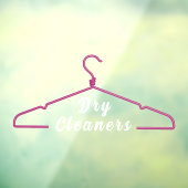 Kleiderbügel Trocknerreiniger Geschäfts-Promo-Tür Fensteraufkleber (Blatt 3)