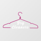 Kleiderbügel Trocknerreiniger Geschäfts-Promo-Tür Fensteraufkleber (Blatt)