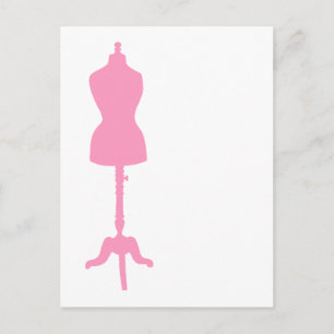 Kleiderbüste Silhouette II - Pink Postkarte