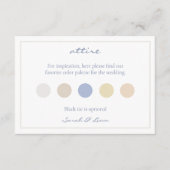 Kleidercode-Pastelle für RSVP-Hochzeiten Begleitkarte (Vorderseite)