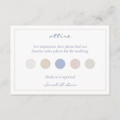 Kleidercode-Pastelle für RSVP-Hochzeiten Begleitkarte (Vorderseite)