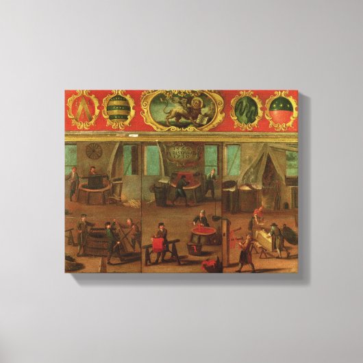 Kleiderfarben demonstrieren ihren Handel und ihre  Leinwanddruck (Vorderseite)