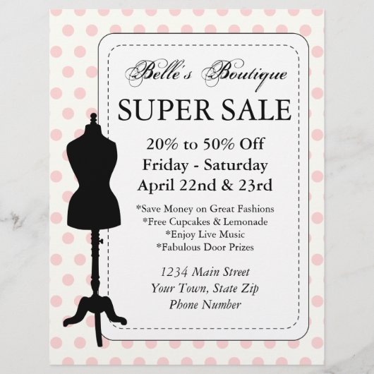 Kleiderform Boutique Flyer (Vorne)