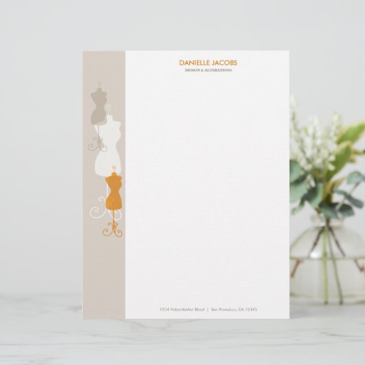 Kleiderform-Briefkopf Briefbogen (Stehend Vorderseite)