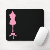 Kleiderform-Silhouette II - Rosa Mousepad (Mit Mouse)