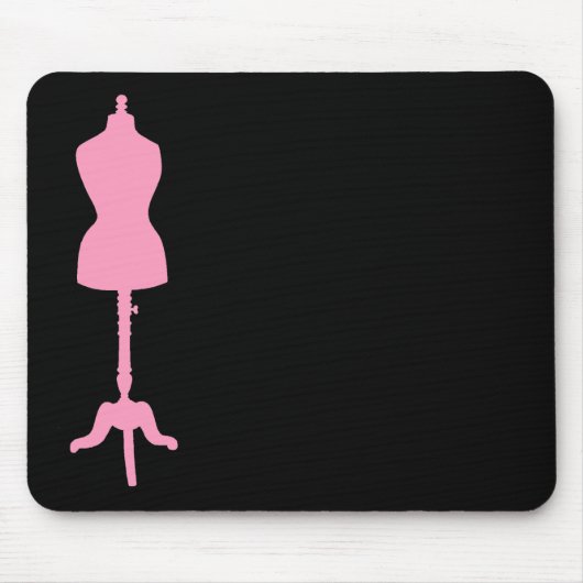 Kleiderform-Silhouette II - Rosa Mousepad (Vorne)