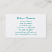 Kleiderform: Visitenkarte (Rückseite)