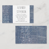 Kleidergeschäft mit geernteten Denim Jeans-Modemar Visitenkarte (Vorne/Hinten)