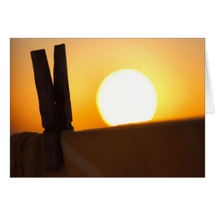 Kleiderhaken bei Sonnenaufgang