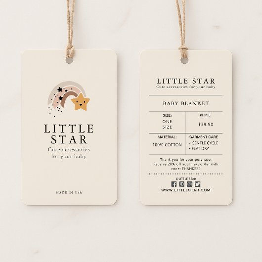 Kleiderhang Tag mit Preis, Größe, Stil & Soziales