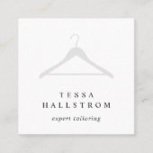 Kleiderhanger | Seamstress Schneiderveränderungen Quadratische Visitenkarte (Vorderseite)