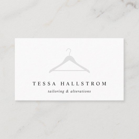Kleiderhanger | Seamstress Schneiderveränderungen Visitenkarte (Vorderseite)