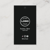 Kleiderhängeschild mit Preis & Logo | doppelseitig Visitenkarte (Vorderseite)