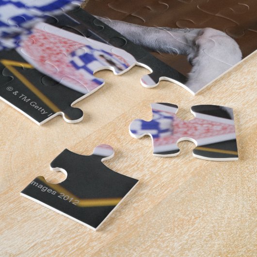 Kleiderhund am Spieltisch Puzzle (Seite)