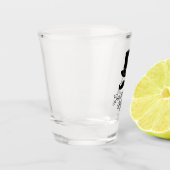 Kleiderhut und Schnurrbart Schnapsglas (Links)