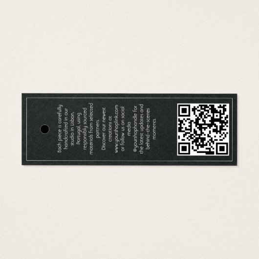 Kleidermarke mit individualisierbarem Firmennamen (Rückseite)