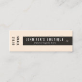 Kleidermarken für kleine Unternehmen, dunkelbraune Telefonnummerkarte (Vorderseite)