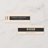Kleidermarken für kleine Unternehmen, dunkelbraune Telefonnummerkarte (Vorne/Hinten)