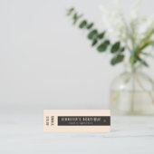 Kleidermarken für kleine Unternehmen, dunkelbraune Telefonnummerkarte (Stehend Vorderseite)