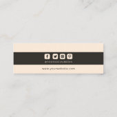 Kleidermarken für kleine Unternehmen, dunkelbraune Telefonnummerkarte (Rückseite)