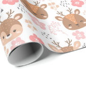 Kleiderpapier für Hirschmuster Geschenkpapier (Rolleneckpunkt)