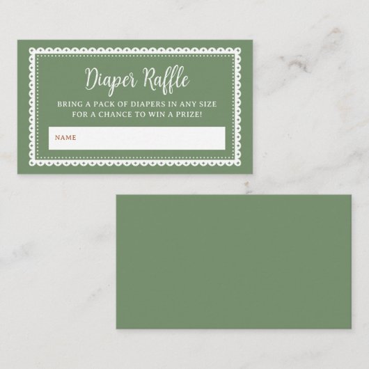 Kleiderschrank Grün Cielito Lindo Baby Duschkabine Begleitkarte (Vorne/Hinten)