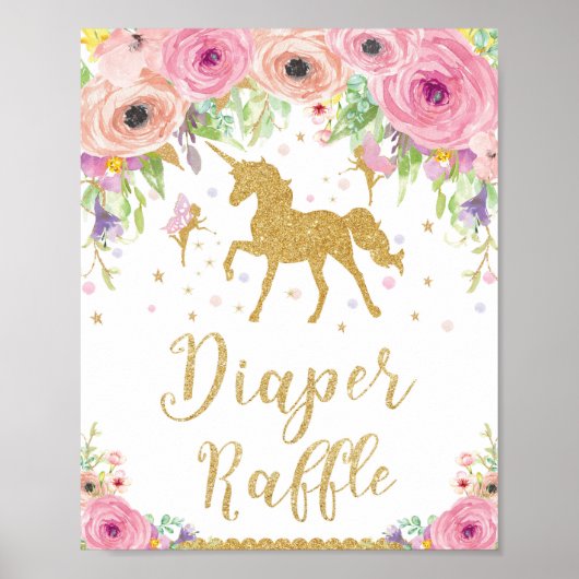 Kleiderständer für Einhorn und Fairy Baby Dusche Poster (Vorne)