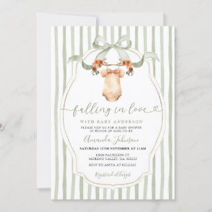 Kleiderständer mit Liebe und Babydusche Einladung