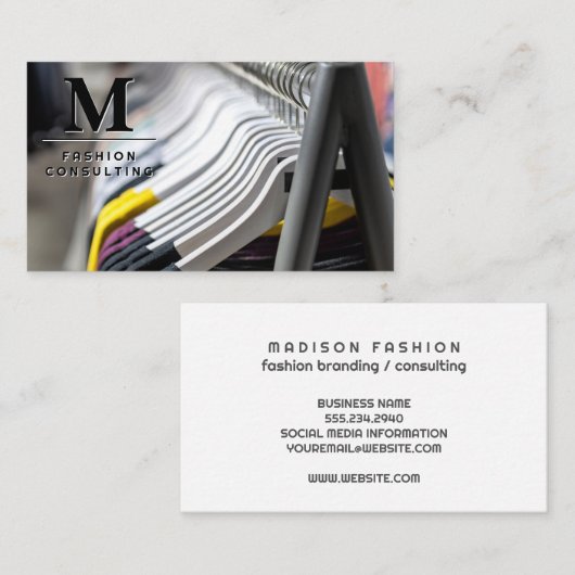 Kleiderständer | Mode-Designer Visitenkarte (Vorne/Hinten)