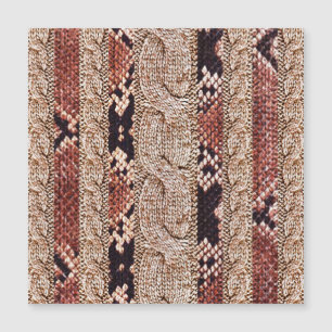 Kleiderstruktur, geometrisches Schlangenmuster. Magnetkarte