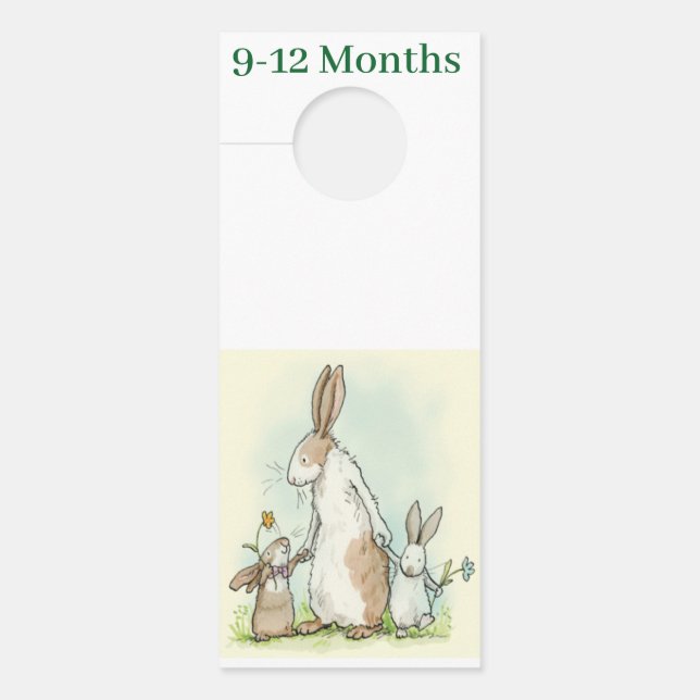 Kleidertrenner - 9-12 Monate Familie Türanhänger (Vorderseite)