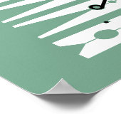 Kleidung Buttone Schwarz-weiß Grüne Wäscherei Raum Poster (Ecke)