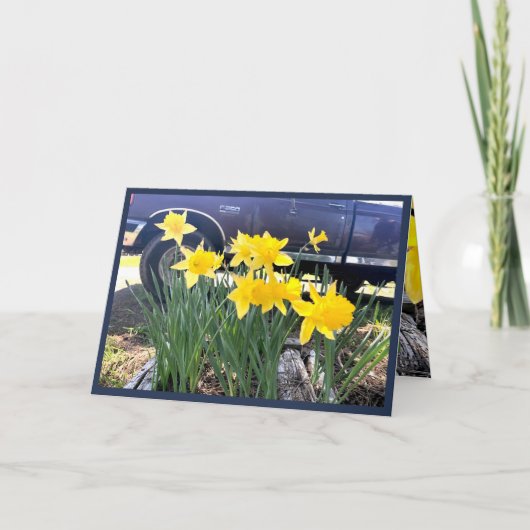 Kleidung durch meine alte LKW-Grußkarte, Dankbarke Karte (Vorderseite)