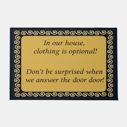 Kleidung Fakultativ Haustürmatte Fußmatte (Vorderseite)