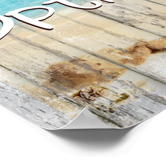 Kleidung Fakultatives Strandschild Poster (Ecke)