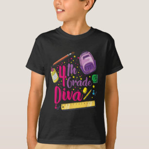 Kleidung für 4. Klasse Diva am ersten Schultag Mäd T-Shirt