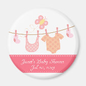 Kleidung für Kleinkinder an der Wäscheleine mit Sc Magnet (Vorne)