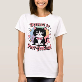 Kleidung für Purr-Fection - Kawaii Tuxedo Cat Tri-Blend Shirt