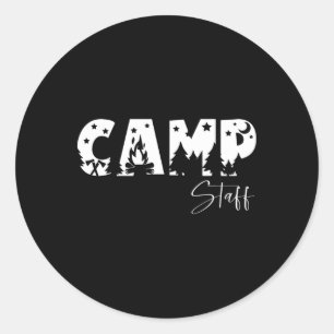 Kleidung für Sommercamp-Mitarbeiter Sommercamp-Mit Runder Aufkleber