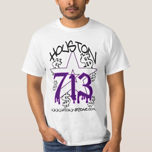 KLEIDUNG H-STADTRIDAZ - SHIRT-VERKAUF HOUSTONS 713 T-Shirt (Vorderseite)