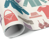 Kleidung Ikonen Wrapper Papier Geschenkpapier (Rolleneckpunkt)