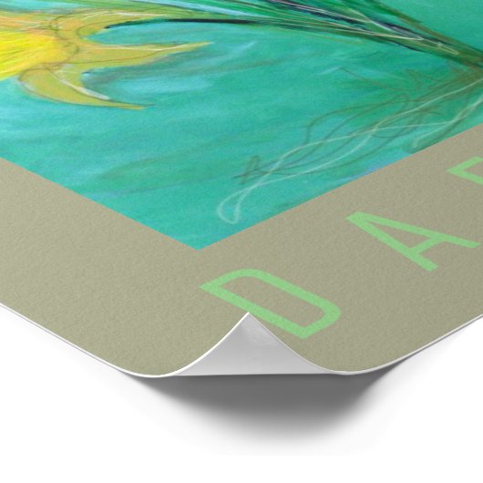 Kleidung im Frühling. Acryl- und Digitalmalerei Poster (Ecke)