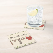 Kleidung im Garten Rechteckiger Pappuntersetzer (Vor Ort)