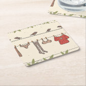 Kleidung im Garten Rechteckiger Pappuntersetzer (angewinkelt)