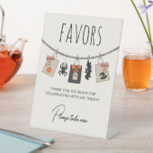 Kleidung Linie Rosa Halloween Baby Duschfavoriten Sockelschild (In Situ)