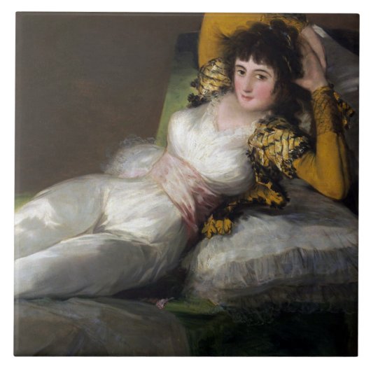 Kleidung Maja (Vintage weibliche Schönheit) Fliese (Vorderseite)