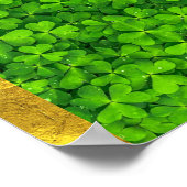 Kleidung mit Wassertropfen mit IMITATEN Goldfolie Poster (Ecke)